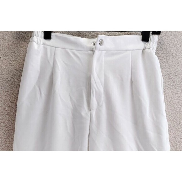 White‎ Athletic Pants with Knee Pads Women's Size S Polyester Sportswear - Picture 7 of 12